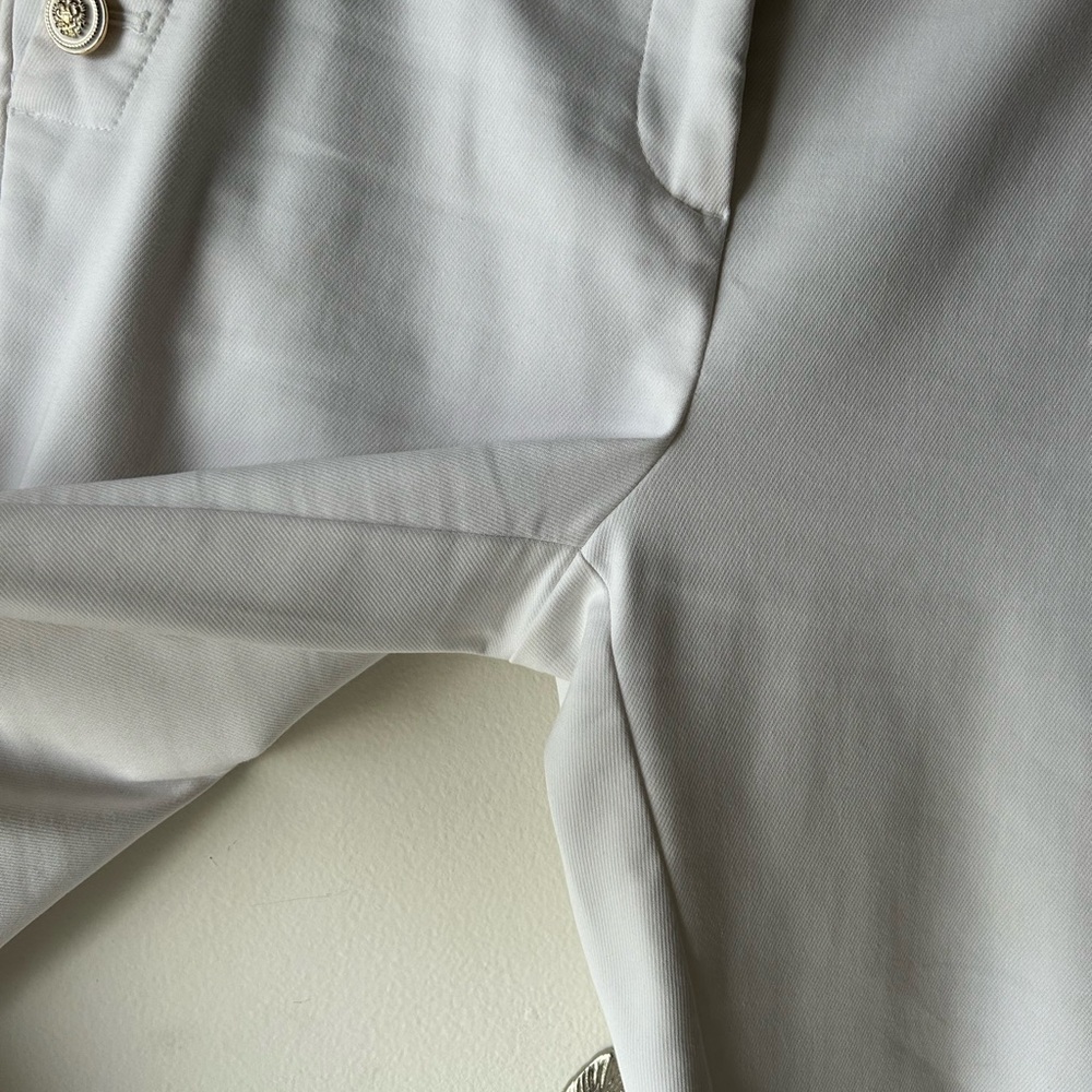 LOFT White Sailor Button Cropped Ankle Pants Size 8 | Nautical Slim Straight - Picture 6 of 7